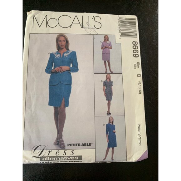 McCall's Misses Dress Coat Skirt Sewing Pattern Sz  8 - 12 8669 - Uncut - Picture 10 of 10